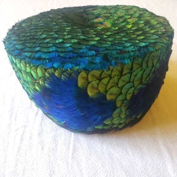 Vintage Peacock Hat Designed by Marie, Beaver Dam Wisconsin - Picture 1 of 7